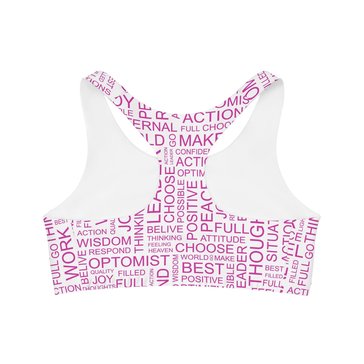Positivity - Empowering Seamless Sports Bra - Positive Affirmation Workout Top
