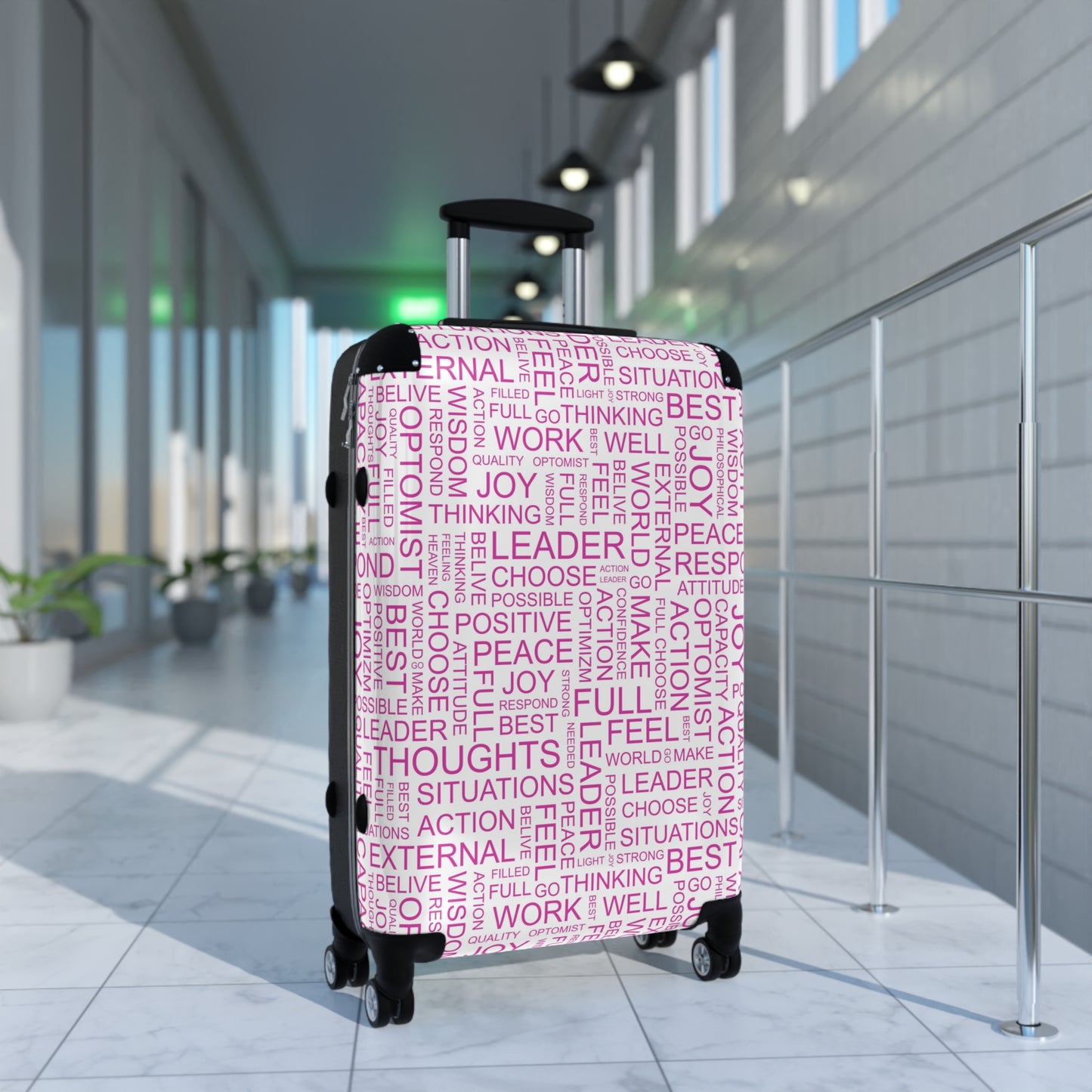 Inspirational Quote Suitcase - Colors of Positivity Travel Luggage