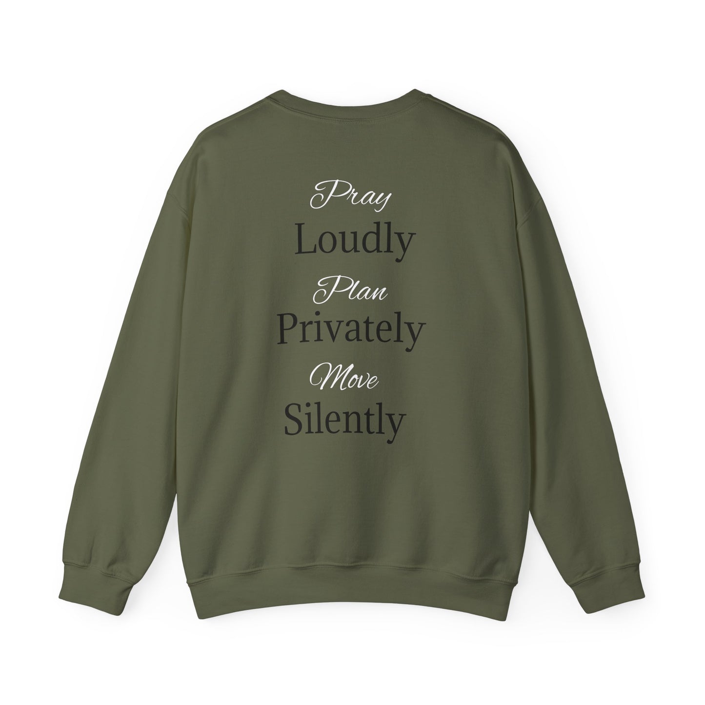 Unisex Heavy Blend™ Crewneck Sweatshirt - "Loudly Privately Silently" - Trendy Casual Wear
