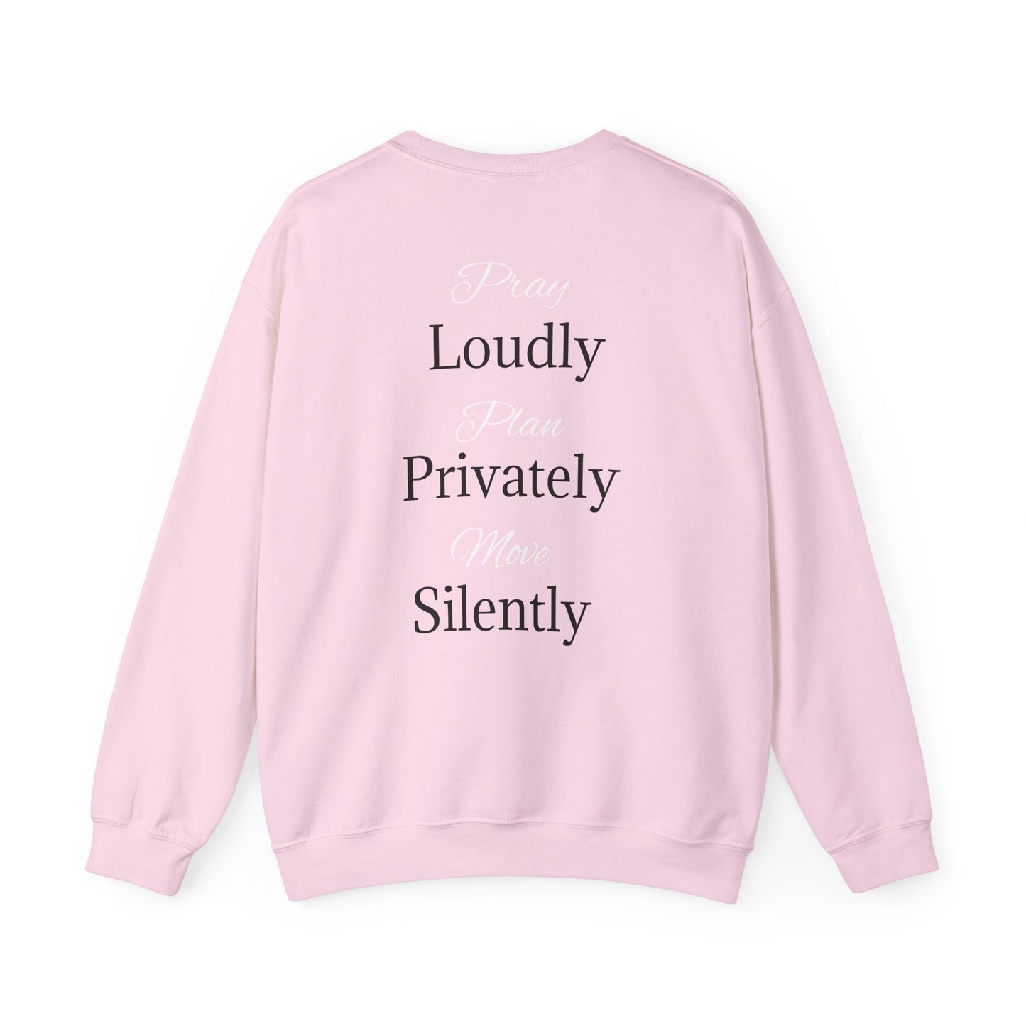 Unisex Heavy Blend™ Crewneck Sweatshirt - "Loudly Privately Silently" - Trendy Casual Wear