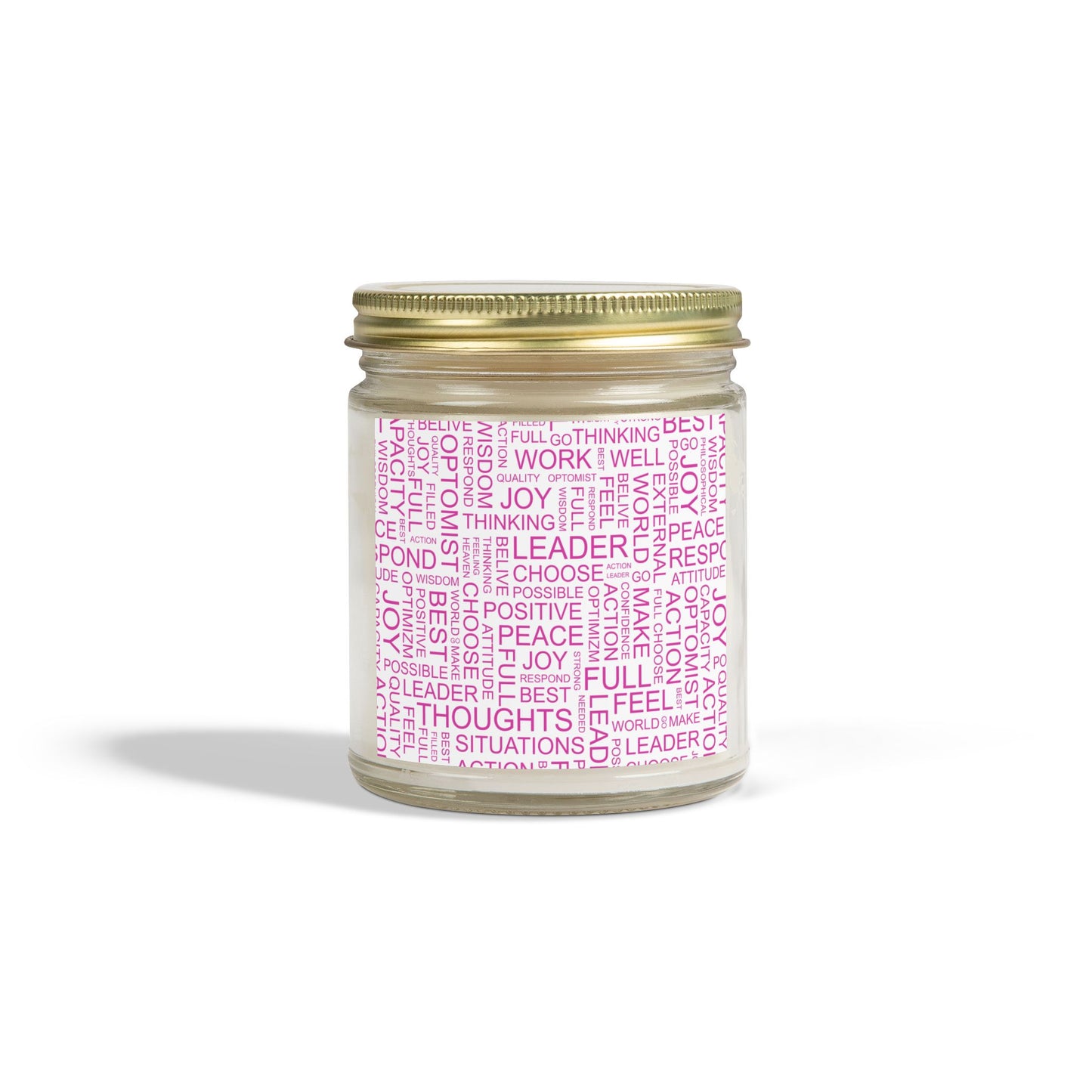 Inspirational Scented Candle - Coconut Apricot Wax (4oz, 9oz) with Positive Affirmations