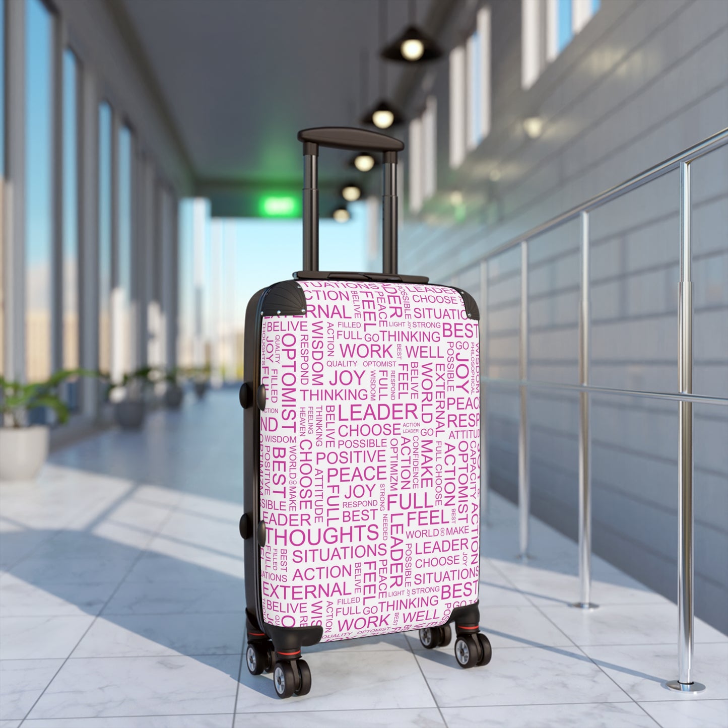 Inspirational Quote Suitcase - Colors of Positivity Travel Luggage