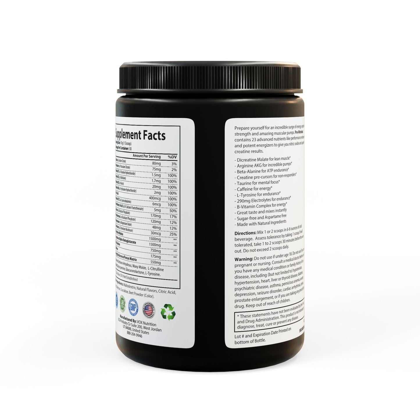 Positivity - Pre-Workout Supplement, Watermelon (300g, 10.58oz)