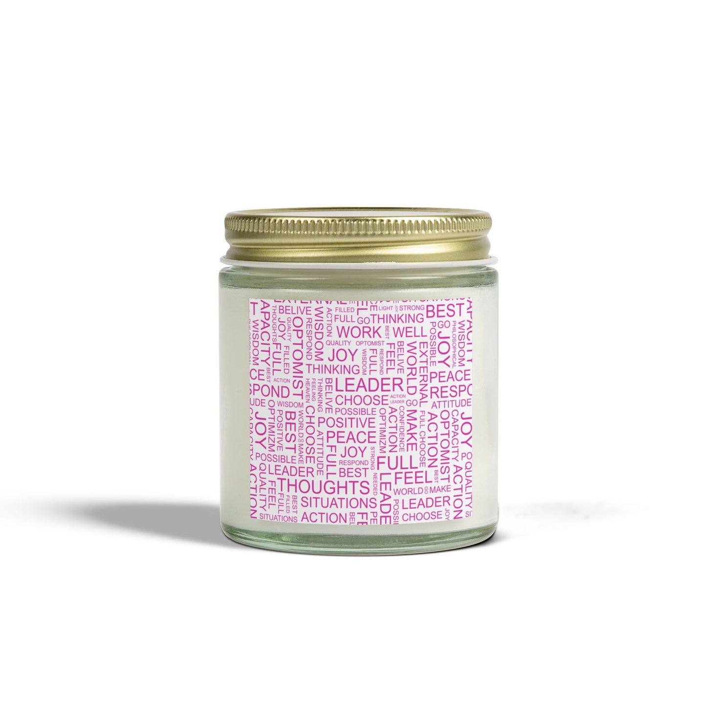 Inspirational Scented Candle - Coconut Apricot Wax (4oz, 9oz) with Positive Affirmations