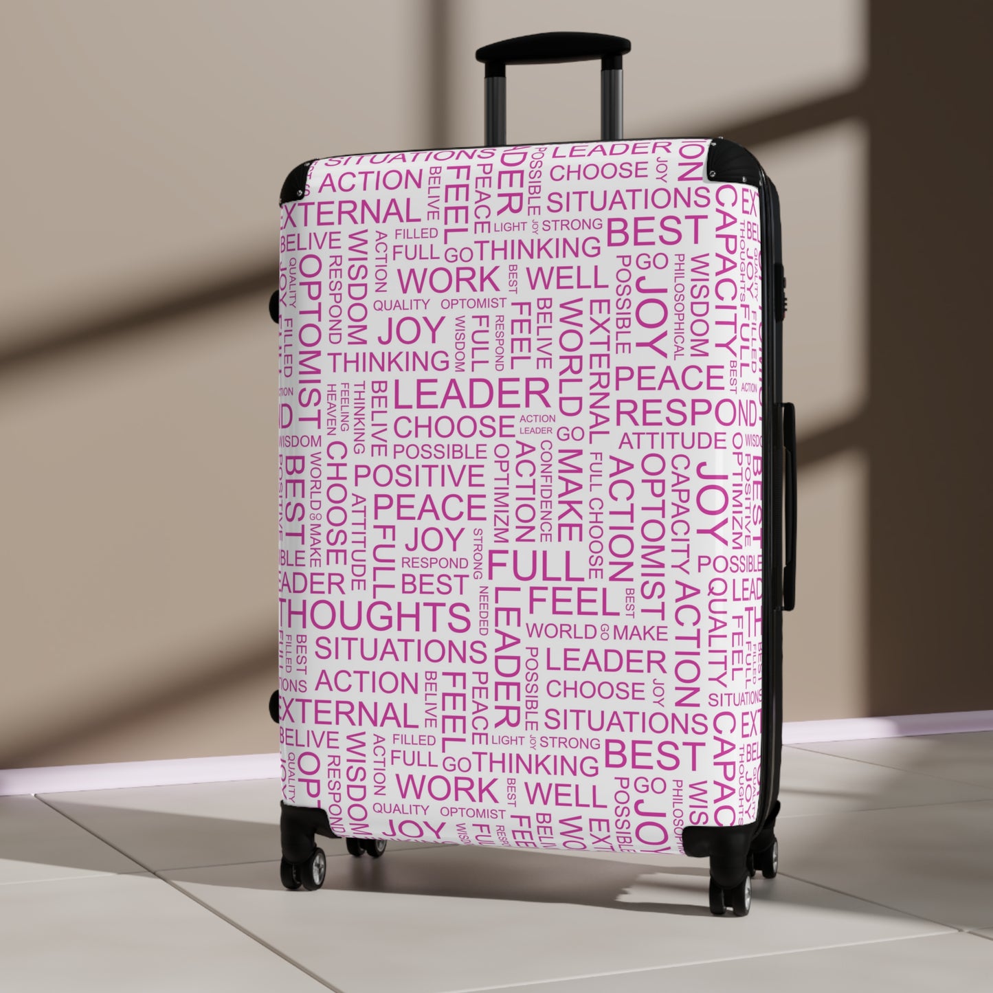 Inspirational Quote Suitcase - Colors of Positivity Travel Luggage