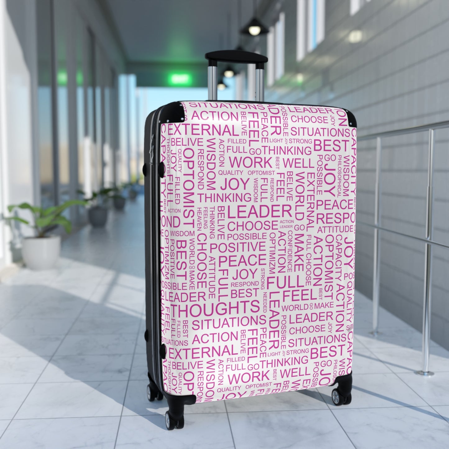 Inspirational Quote Suitcase - Colors of Positivity Travel Luggage