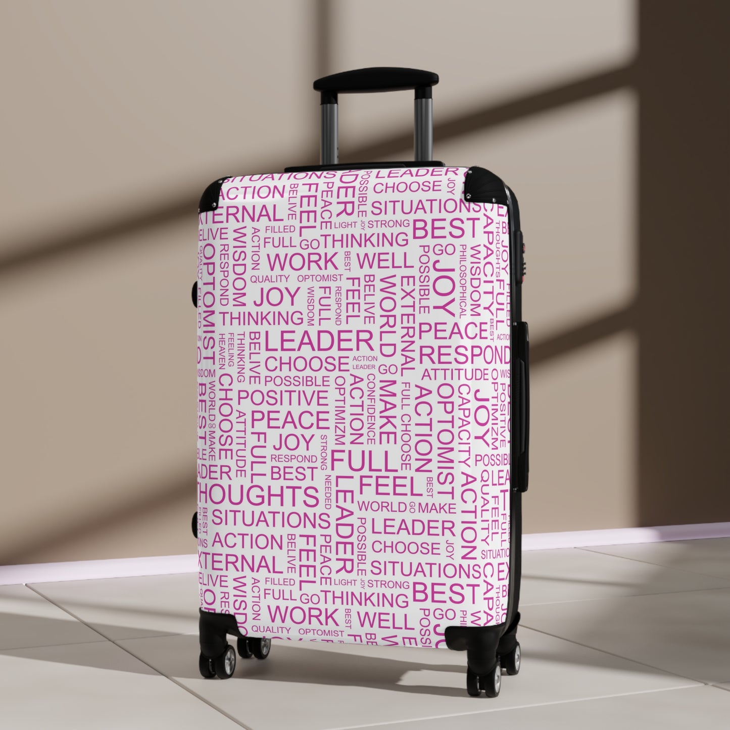 Inspirational Quote Suitcase - Colors of Positivity Travel Luggage