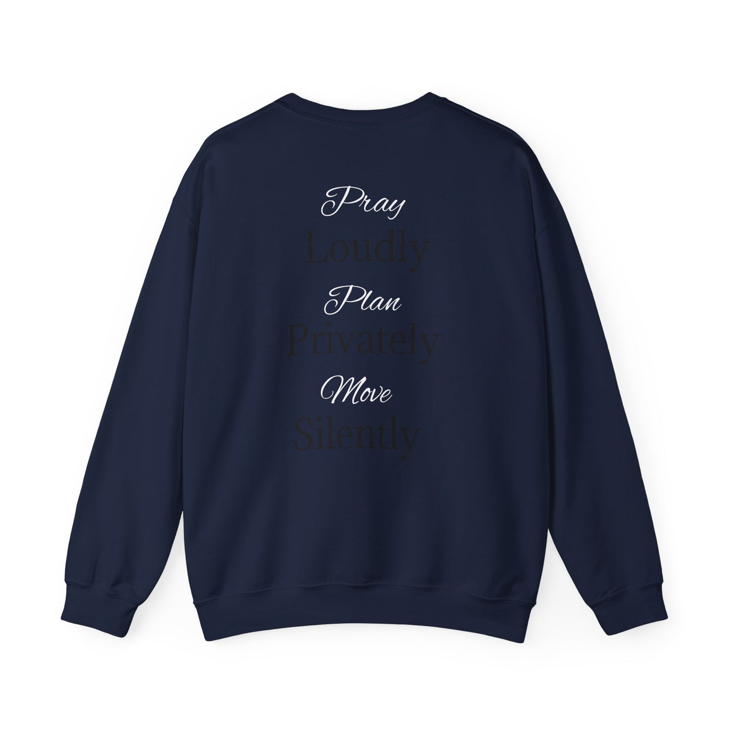 Unisex Heavy Blend™ Crewneck Sweatshirt - "Loudly Privately Silently" - Trendy Casual Wear