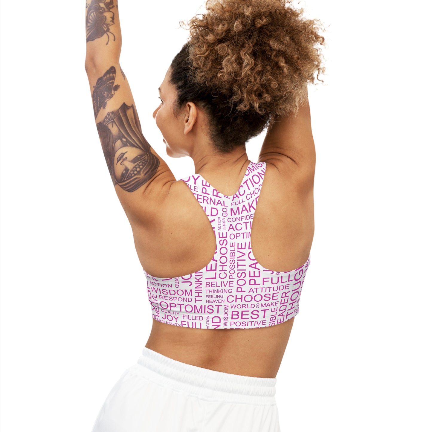 Positivity - Empowering Seamless Sports Bra - Positive Affirmation Workout Top