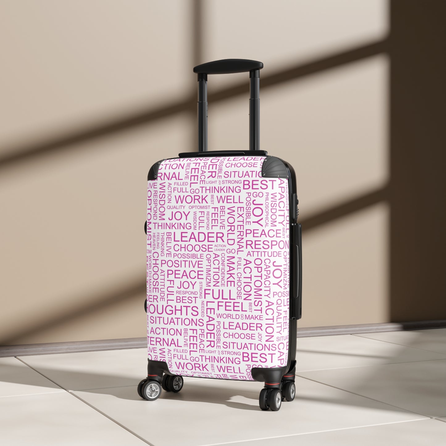 Inspirational Quote Suitcase - Colors of Positivity Travel Luggage