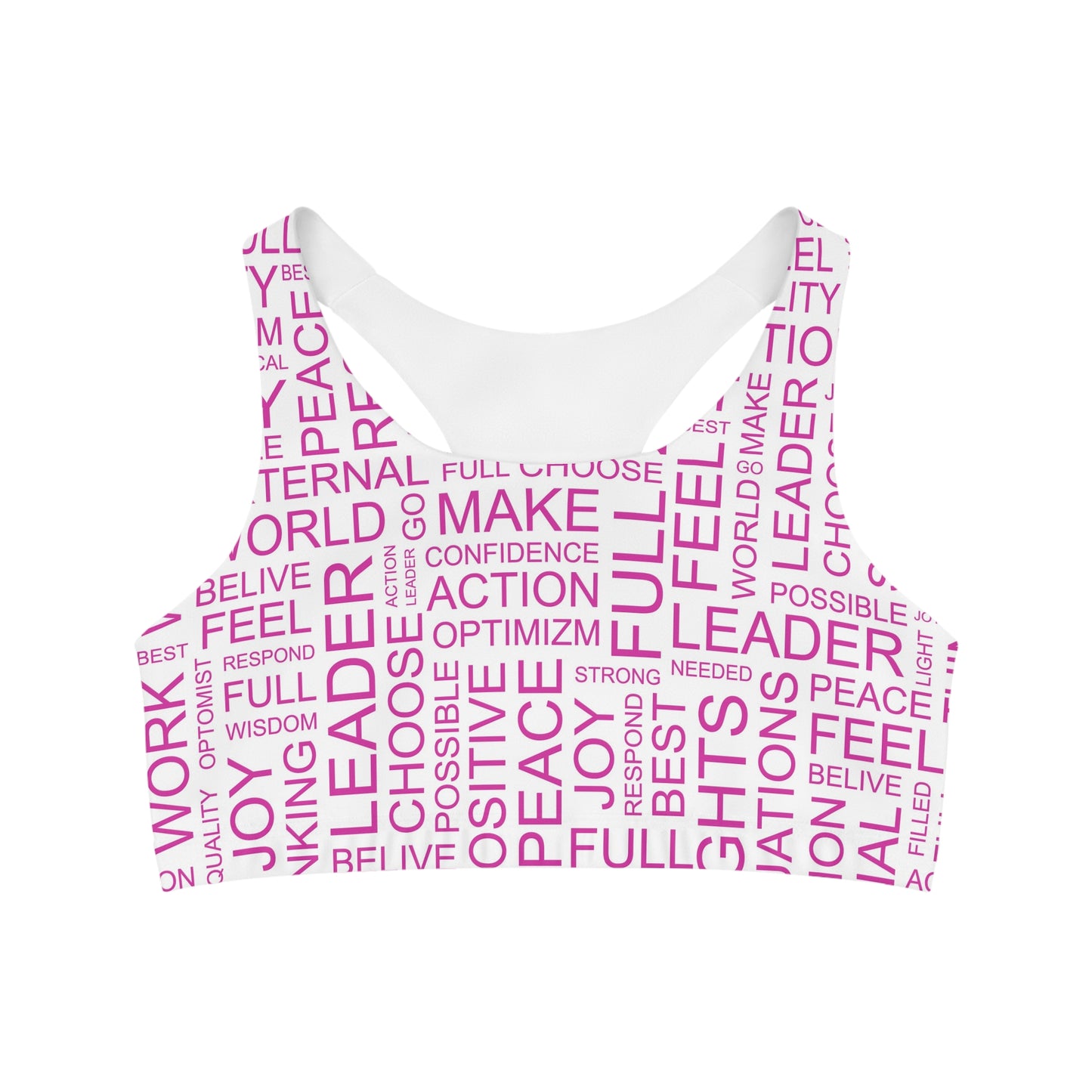 Positivity - Empowering Seamless Sports Bra - Positive Affirmation Workout Top