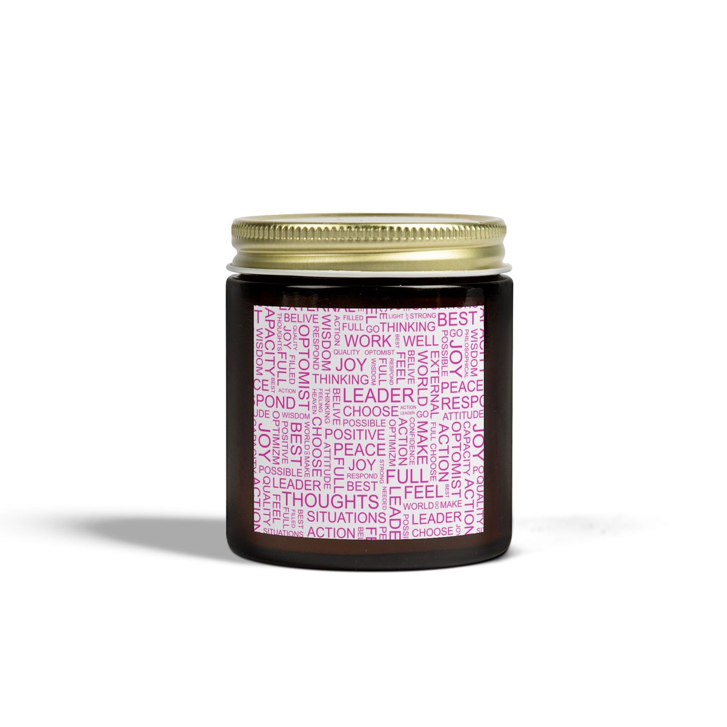 Inspirational Scented Candle - Coconut Apricot Wax (4oz, 9oz) with Positive Affirmations