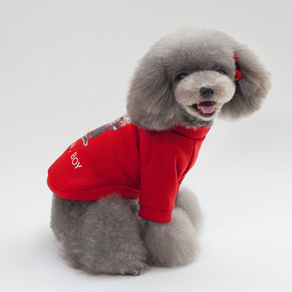 Dog Winter Pet Clothes Brushed Hoody/sweater