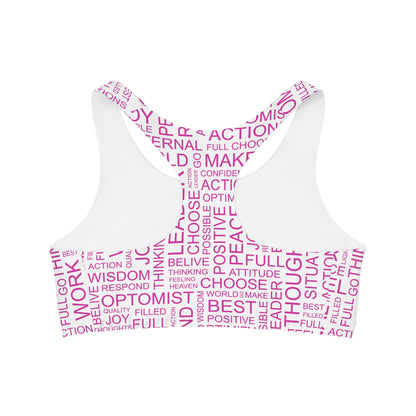 Positivity - Empowering Seamless Sports Bra - Positive Affirmation Workout Top