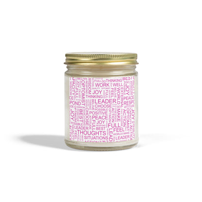 Inspirational Scented Candle - Coconut Apricot Wax (4oz, 9oz) with Positive Affirmations