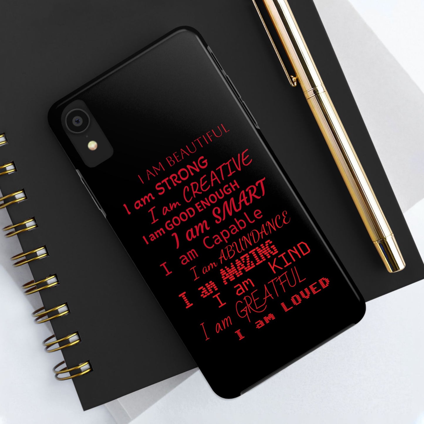 Empowering Tough Phone Case - Affirmation Design for Strength and Positivity