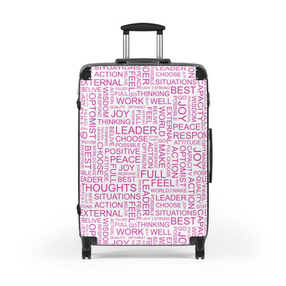 Inspirational Quote Suitcase - Colors of Positivity Travel Luggage