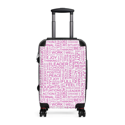 Inspirational Quote Suitcase - Colors of Positivity Travel Luggage