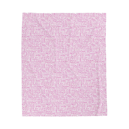 Inspirational Velveteen Plush Blanket - Cozy & Motivational Throw for Self-Care
