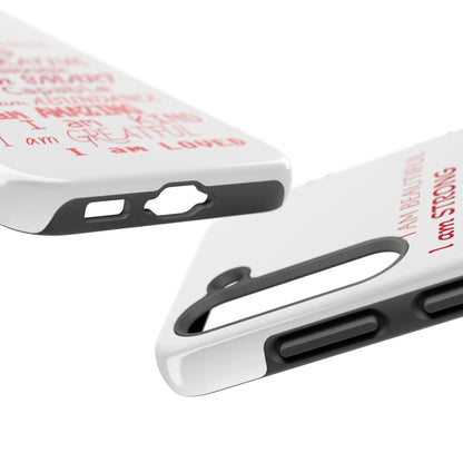 Empowering Tough Phone Case - Affirmation Design for Strength and Positivity