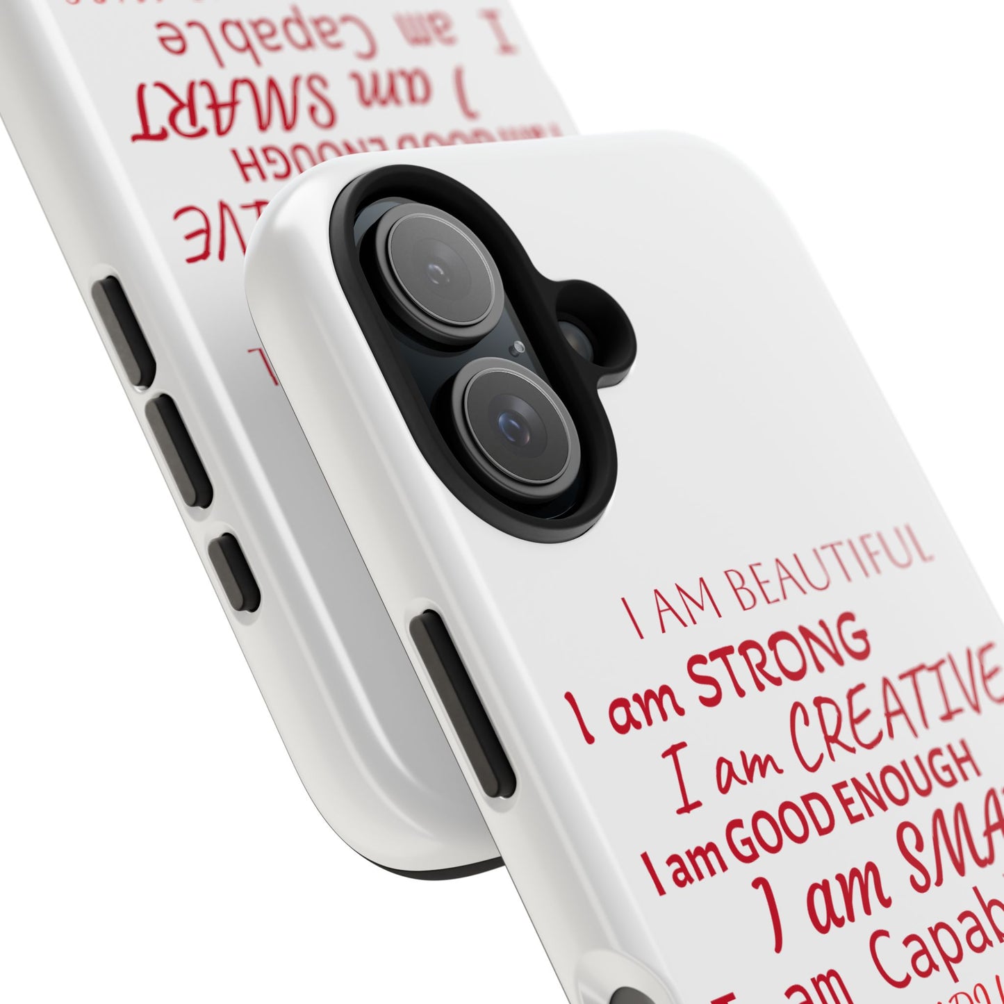 Empowering Tough Phone Case - Affirmation Design for Strength and Positivity