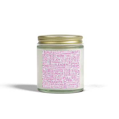 Inspirational Scented Candle - Coconut Apricot Wax (4oz, 9oz) with Positive Affirmations