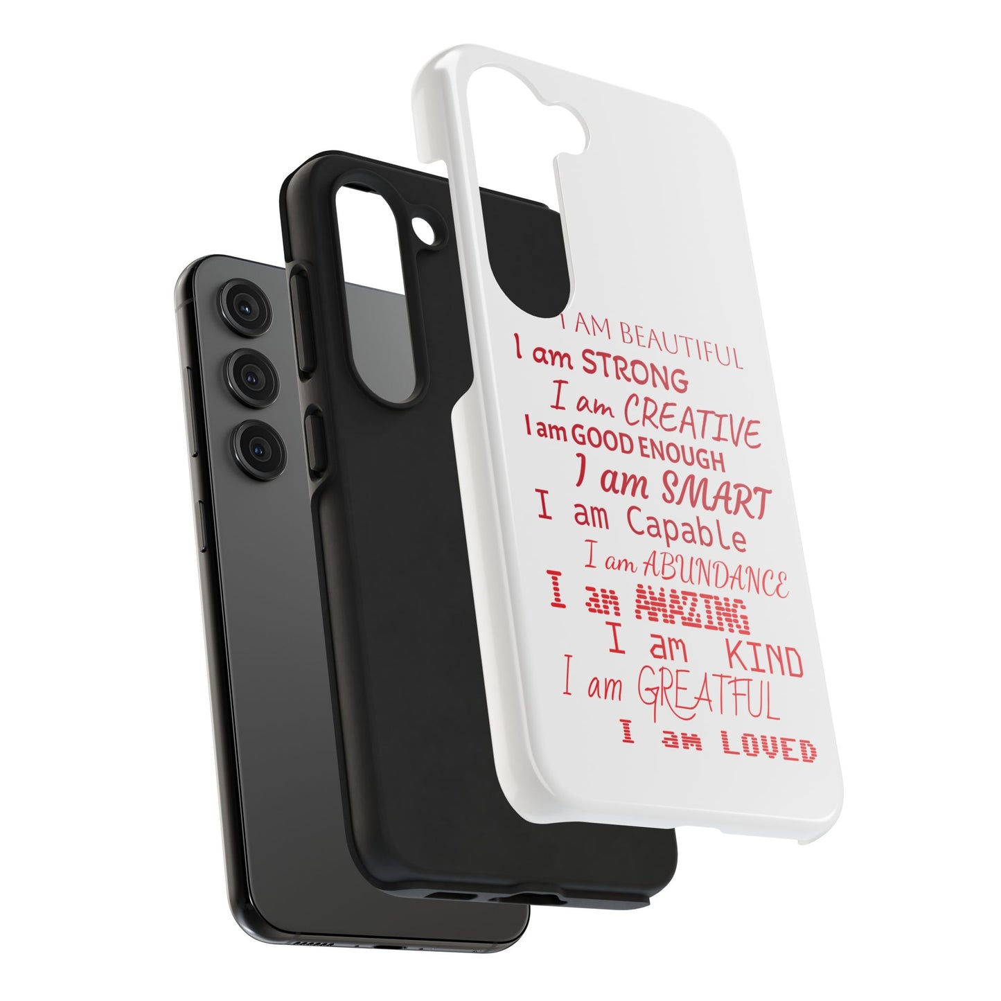 Empowering Tough Phone Case - Affirmation Design for Strength and Positivity