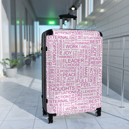 Inspirational Quote Suitcase - Colors of Positivity Travel Luggage