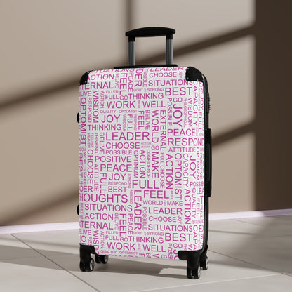 Inspirational Quote Suitcase - Colors of Positivity Travel Luggage