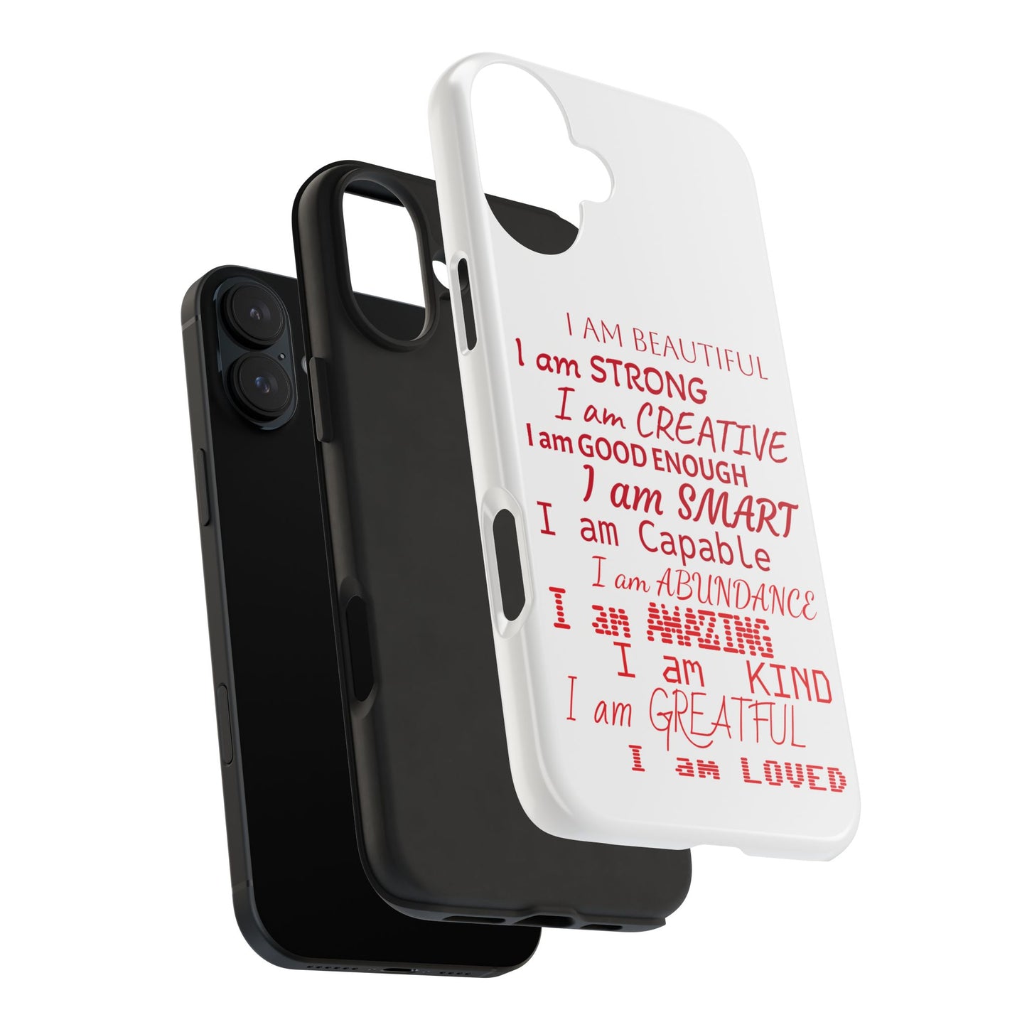 Empowering Tough Phone Case - Affirmation Design for Strength and Positivity