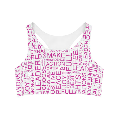 Positivity - Empowering Seamless Sports Bra - Positive Affirmation Workout Top