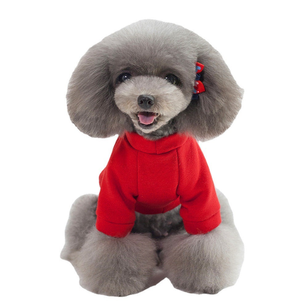 Dog Winter Pet Clothes Brushed Hoody/sweater